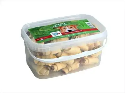 Купить titbiТ лакомство для собак рогалики из кожи с начинкой, 3.3 л