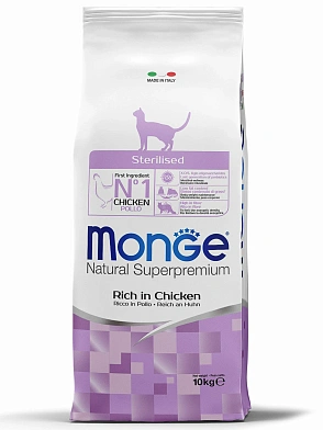 Monge Cat Daily Line Sterilised Сухой корм для стерилизованных кошек, из курицы