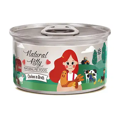 PETTRIC Natural Kitty консервы для кошек курица в бульоне