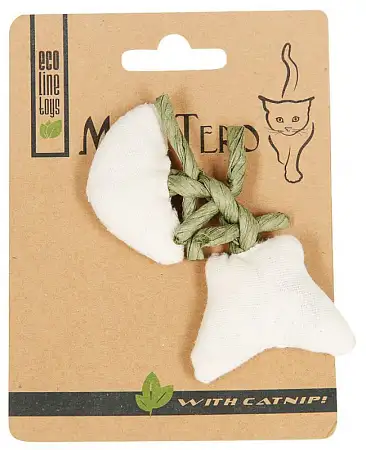 Купить Мон Теро ЭКО игрушка для кошек рыбья кость с кошачьей мятой белая